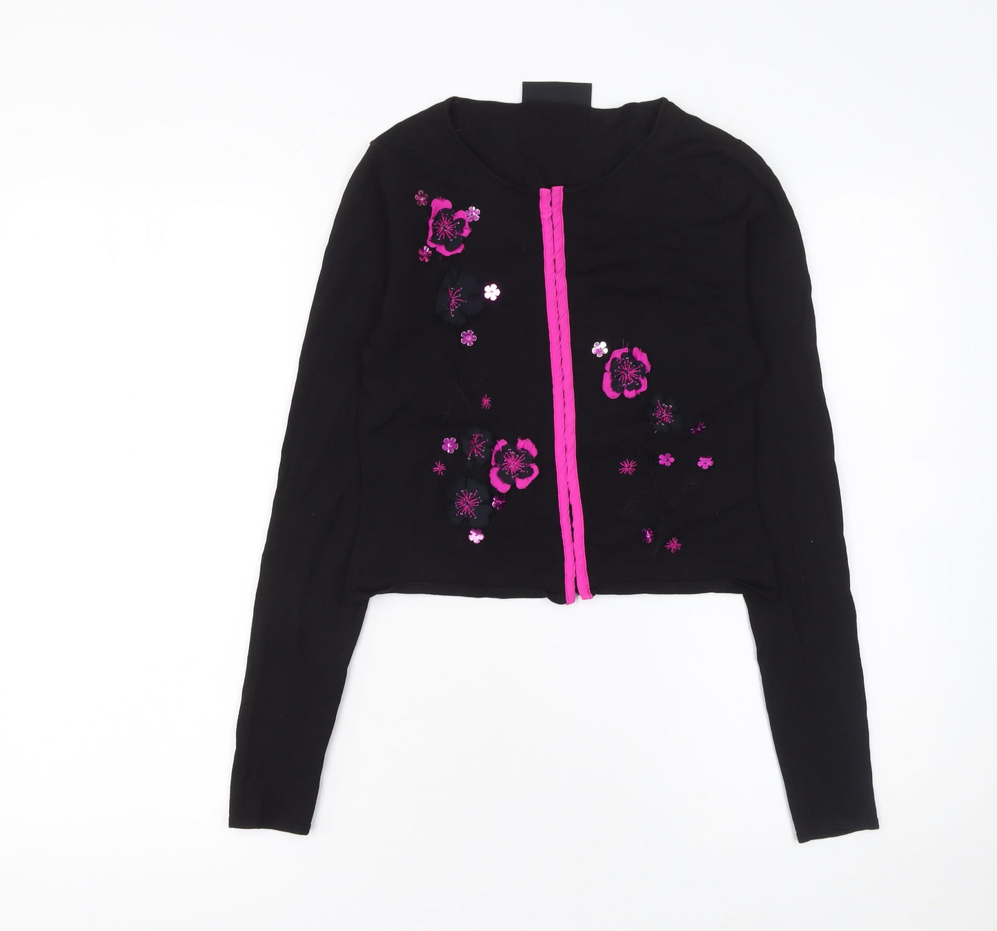 Womens UK Size S Karen Millen Black Cropped Blouse
