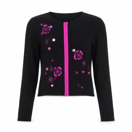 Womens UK Size S Karen Millen Black Cropped Blouse