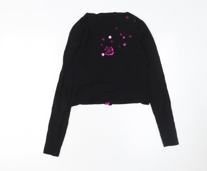 Womens UK Size S Karen Millen Black Cropped Blouse