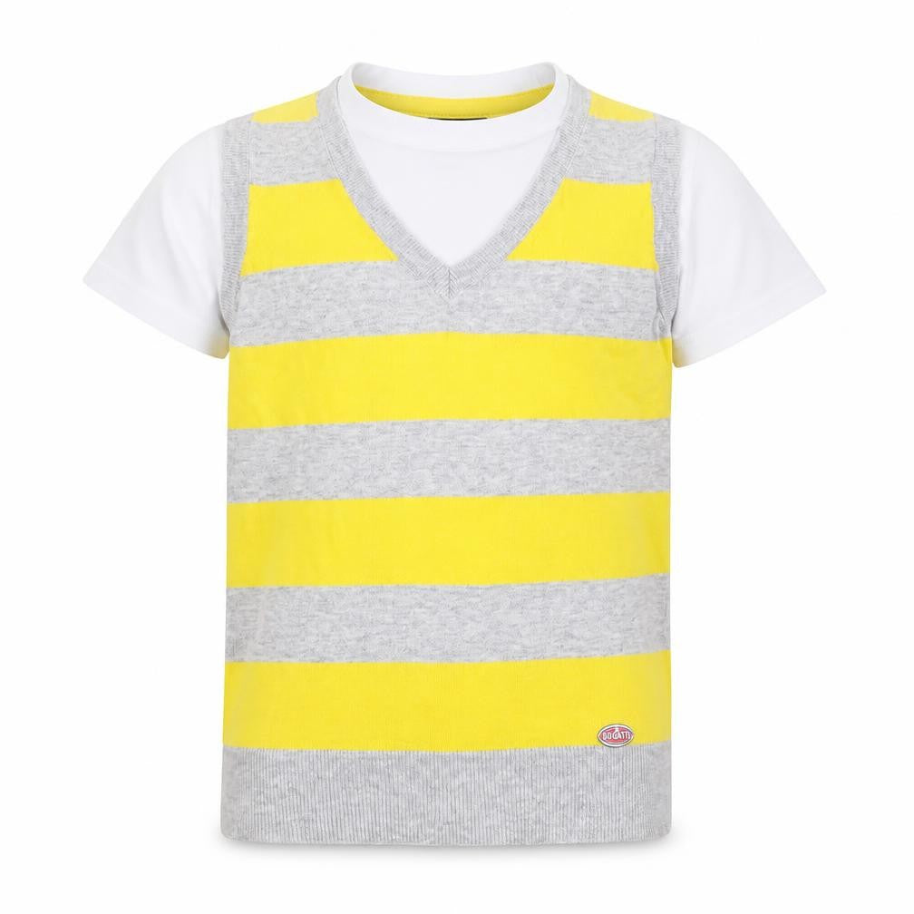 Boys UK Size 6 Years Bugatti Multicoloured Pullover T-Shirt