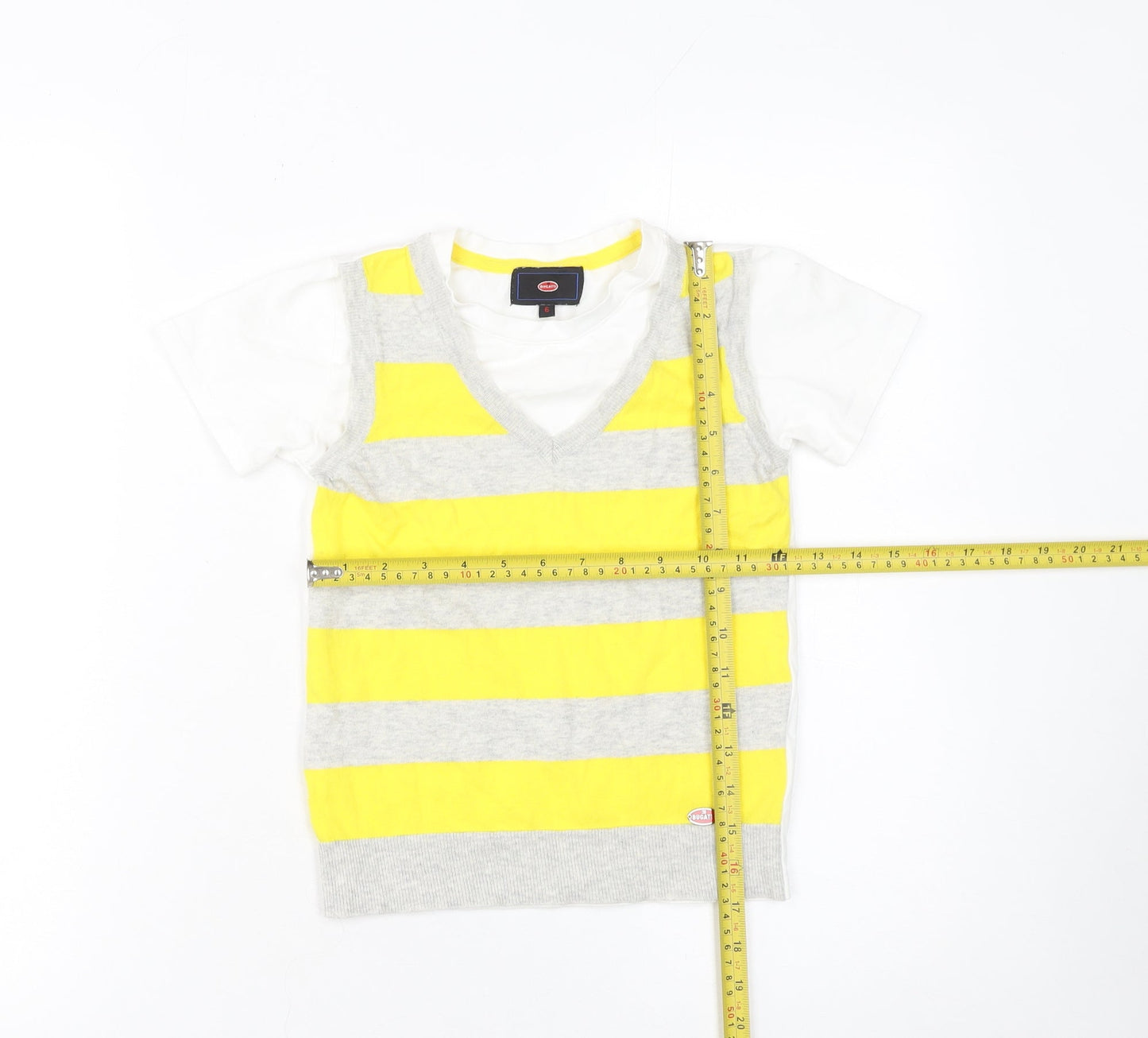 Boys UK Size 6 Years Bugatti Multicoloured Pullover T-Shirt