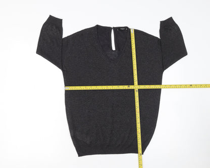 Womens UK Size S Mango Black Pullover Jumper