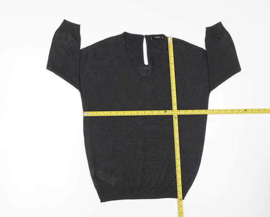 Womens UK Size S Mango Black Pullover Jumper