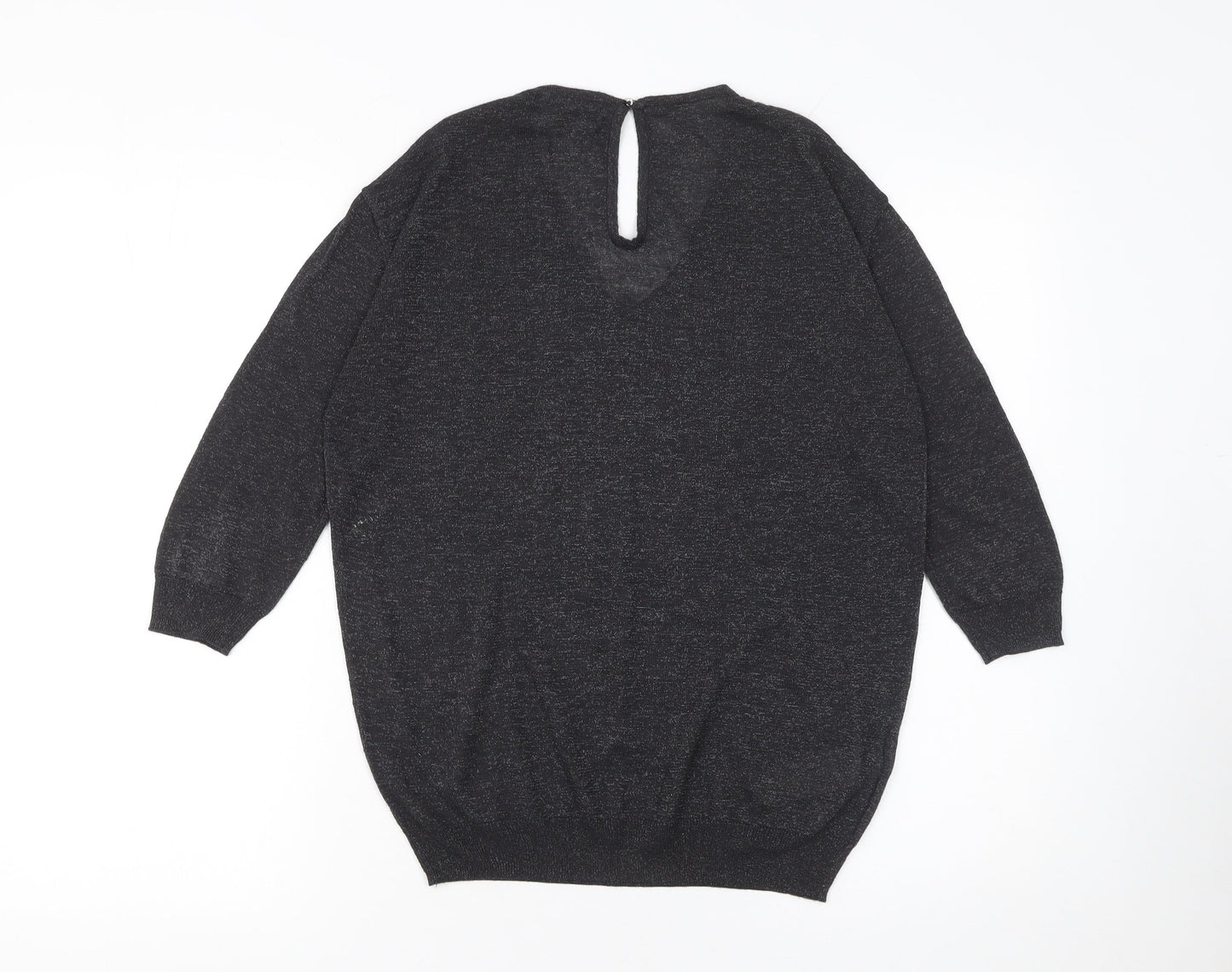 Womens UK Size S Mango Black Pullover Jumper