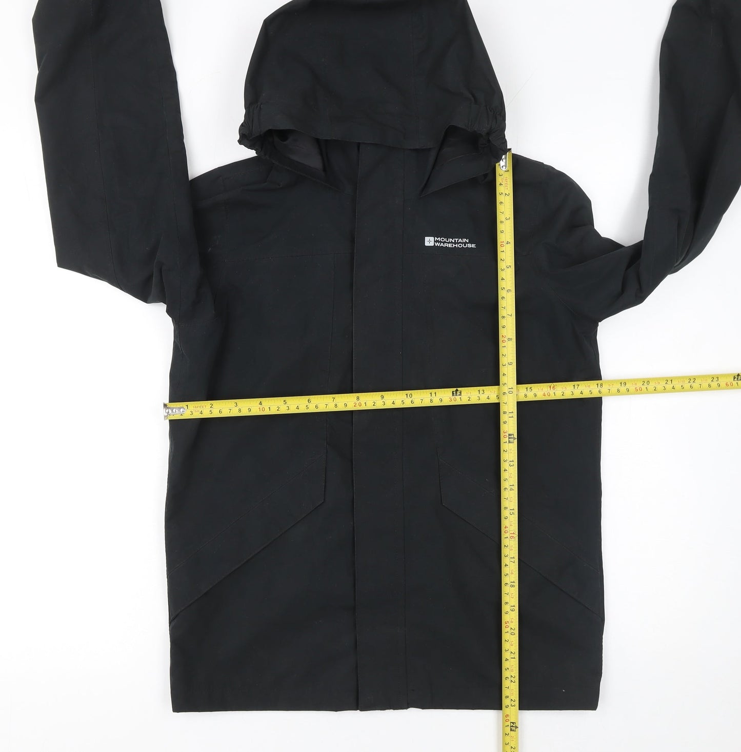 Boys UK Size 11-12 Years Mountain Warehouse Black Rain Coat