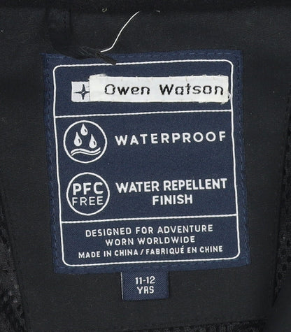 Boys UK Size 11-12 Years Mountain Warehouse Black Rain Coat