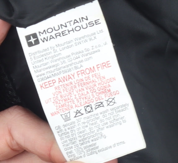 Boys UK Size 11-12 Years Mountain Warehouse Black Rain Coat
