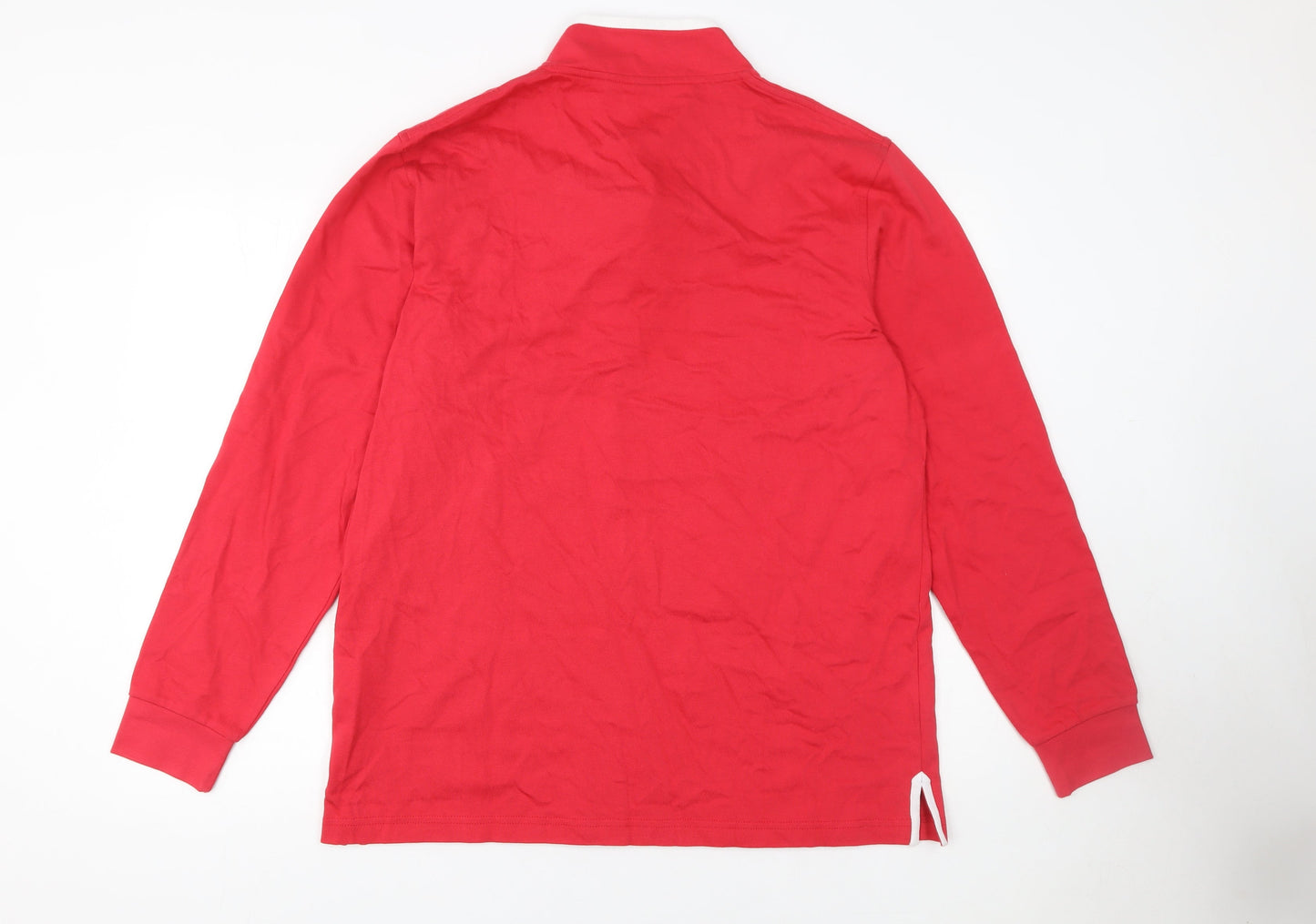 Mens UK Size L Cotton Traders Red Pullover Sweatshirt