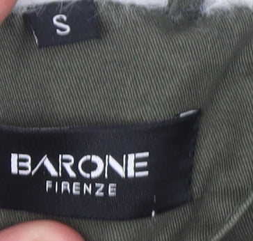 Womens UK Size S Barone Firenze Green Parka Coat