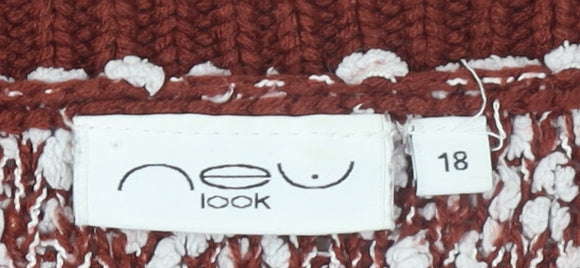 Womens UK Size 18 New Look Brown Pullover Jumper