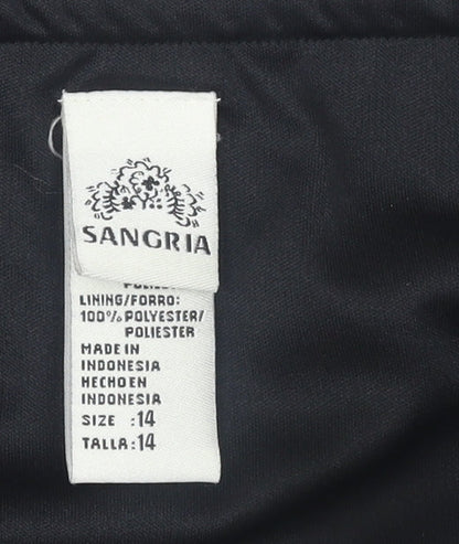 Sangria Women’s Black Size 14 Fit & Flare Chiffon Halter Dress