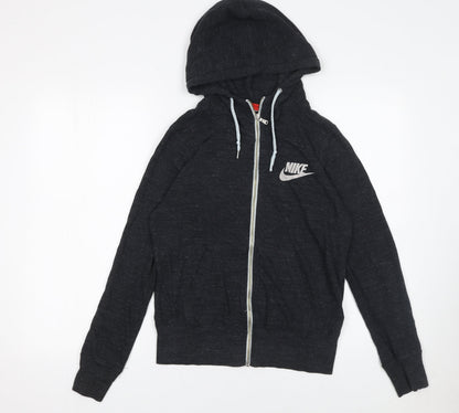 Womens UK Size M Nike Black Full Zip Hoodie