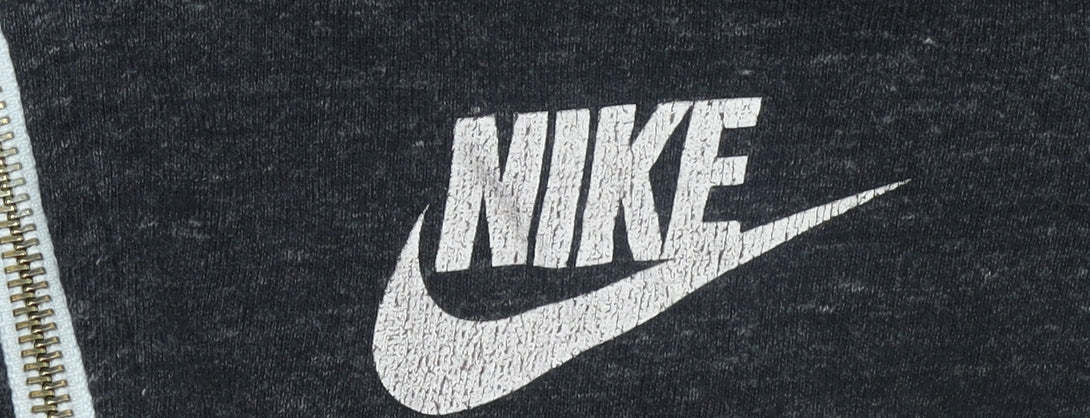 Womens UK Size M Nike Black Full Zip Hoodie