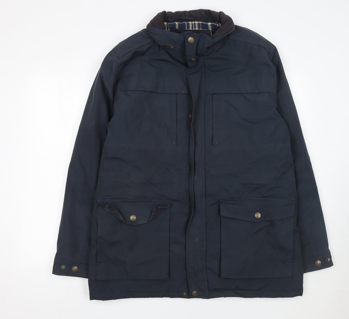 Mens UK Size L Arctic Storm Blue Parka Coat