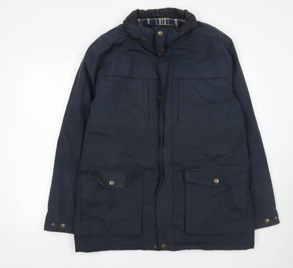 Mens UK Size L Arctic Storm Blue Parka Coat