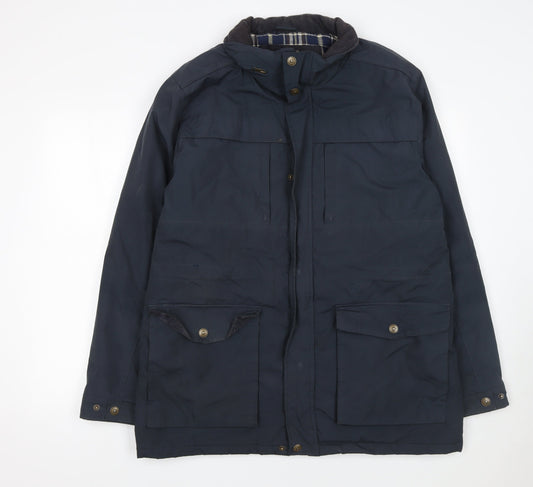 Mens UK Size L Arctic Storm Blue Parka Coat