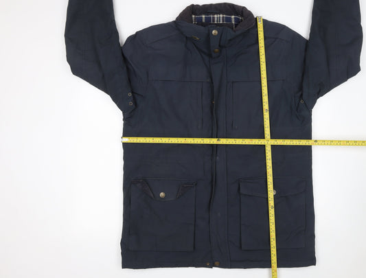 Mens UK Size L Arctic Storm Blue Parka Coat