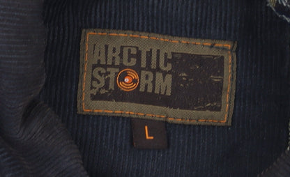 Mens UK Size L Arctic Storm Blue Parka Coat