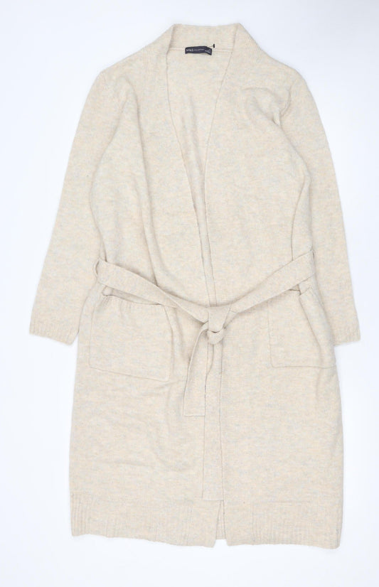 Womens UK Size XS Marks and Spencer Beige Cardigan Jumper