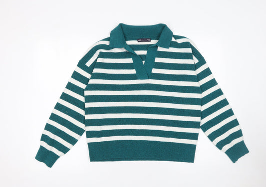 Womens UK Size M Marks and Spencer Green Pullover Jumper
