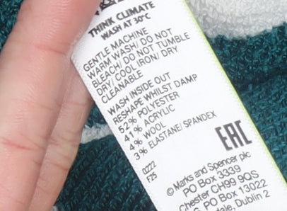 Womens UK Size M Marks and Spencer Green Pullover Jumper