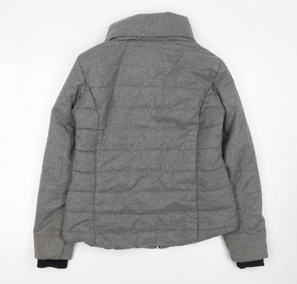 Womens UK Size 10 Dorothy Perkins Grey Puffer Jacket