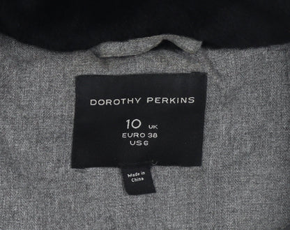 Womens UK Size 10 Dorothy Perkins Grey Puffer Jacket