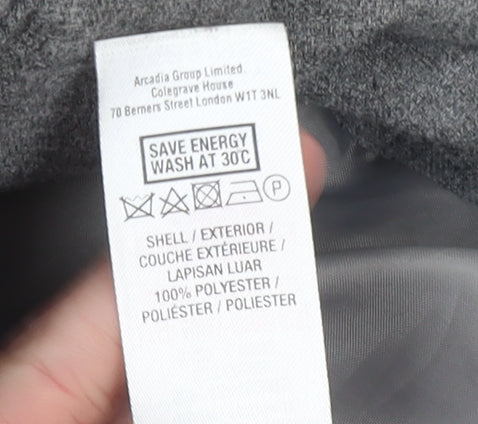 Womens UK Size 10 Dorothy Perkins Grey Puffer Jacket