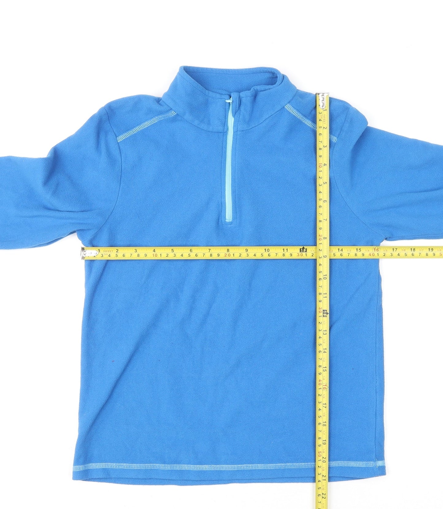 Crane Girls Blue Fleece 1/4 Zip Equestrian Sweatshirt 11-12 Years