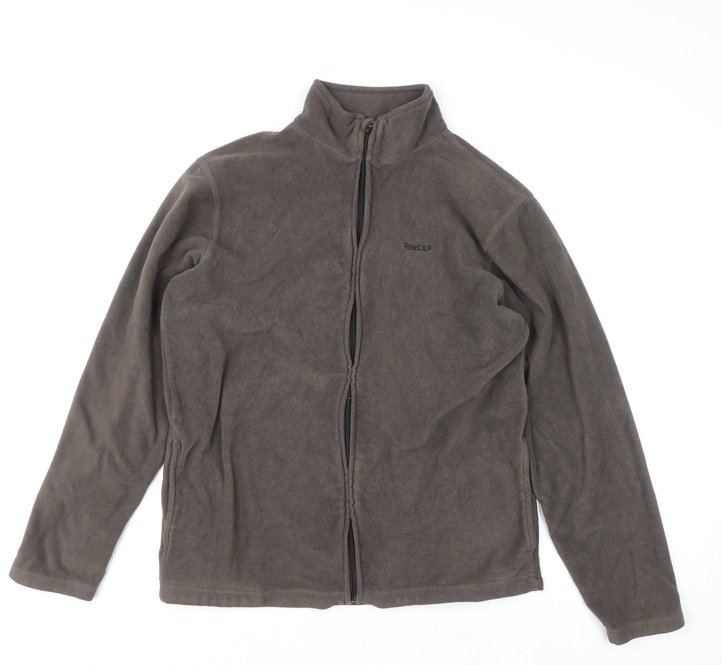 Mens UK Size M Reebok Brown Full Zip Sweatshirt