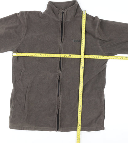 Mens UK Size M Reebok Brown Full Zip Sweatshirt