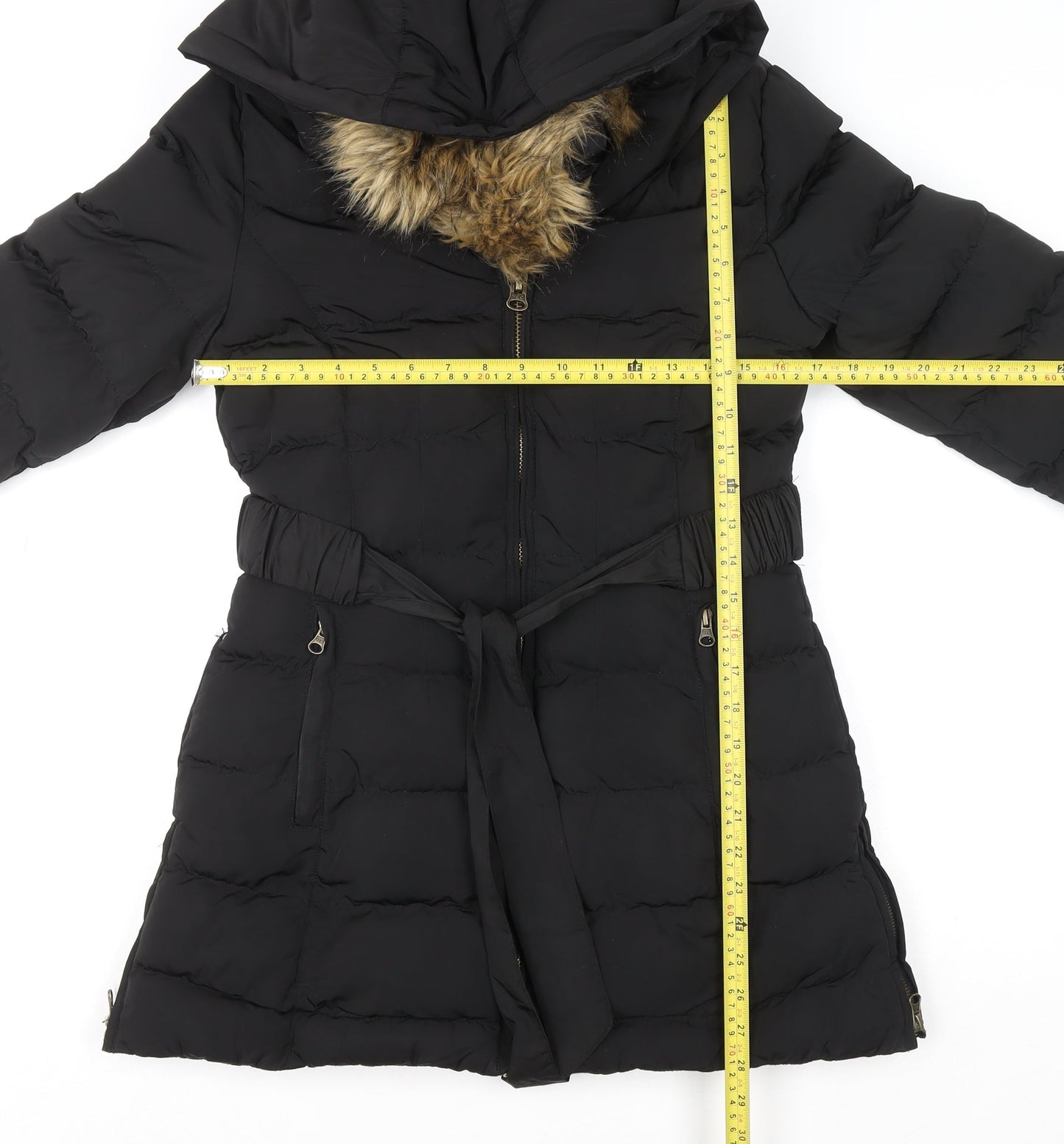 Womens UK Size 6 Golddigga Black Puffer Jacket