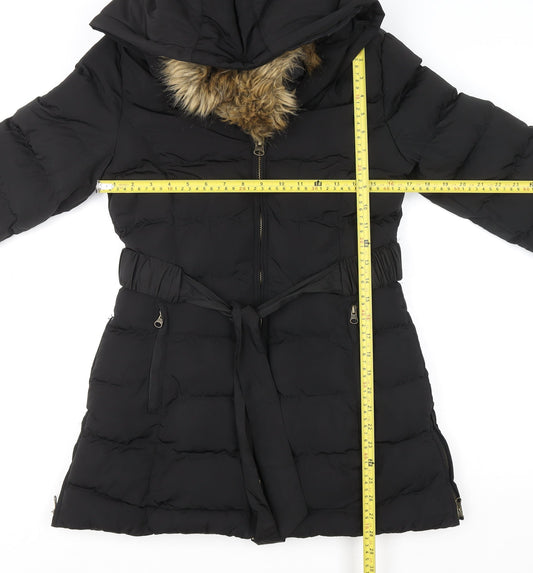 Womens UK Size 6 Golddigga Black Puffer Jacket