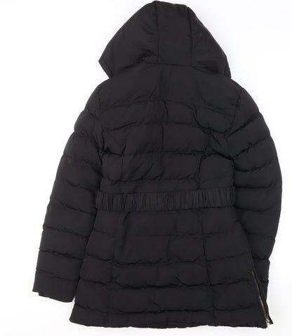 Womens UK Size 6 Golddigga Black Puffer Jacket