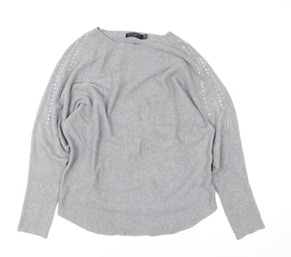Womens UK Size 16 Blue Vanilla Grey Pullover Jumper