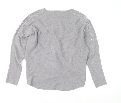 Womens UK Size 16 Blue Vanilla Grey Pullover Jumper