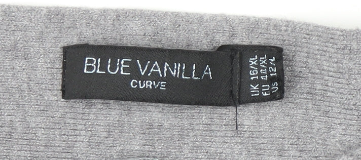 Womens UK Size 16 Blue Vanilla Grey Pullover Jumper