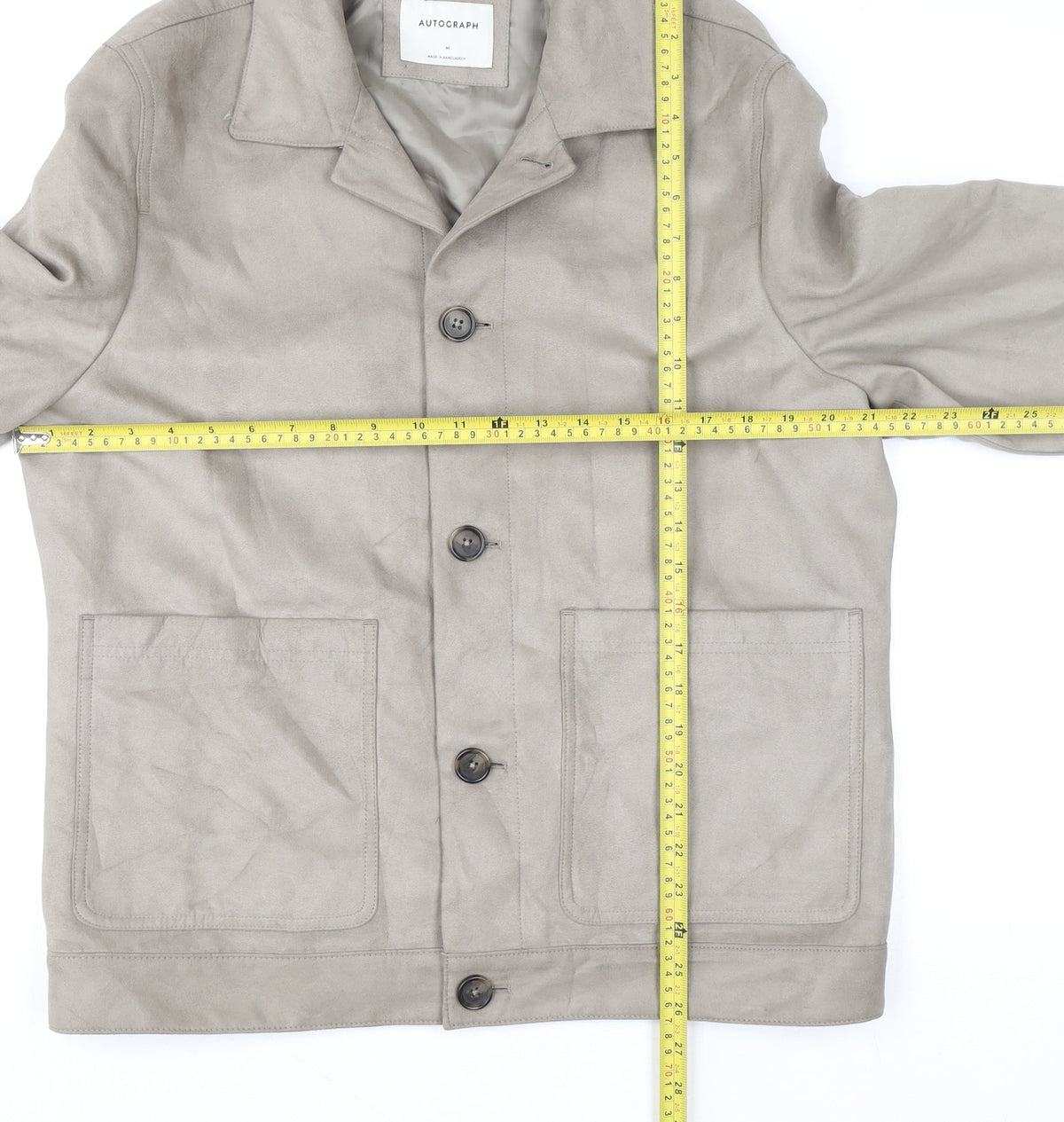 Mens UK Size M Marks and Spencer Grey Basic Jacket