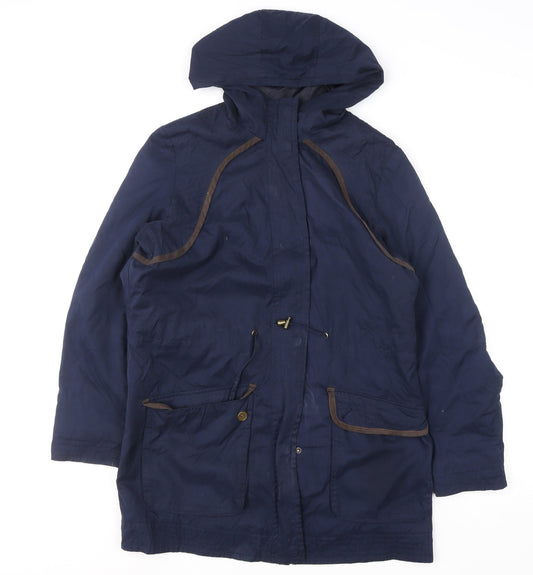 Womens UK Size 14 Debenhams Blue Parka Coat