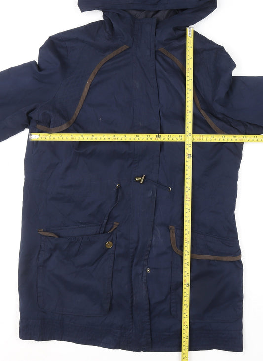 Womens UK Size 14 Debenhams Blue Parka Coat