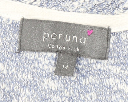Womens UK Size 14 Marks and Spencer Blue Cardigan Jumper