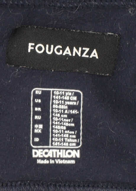 Girls UK Size 10-11 Years Fouganza Blue Full Zip Hoodie