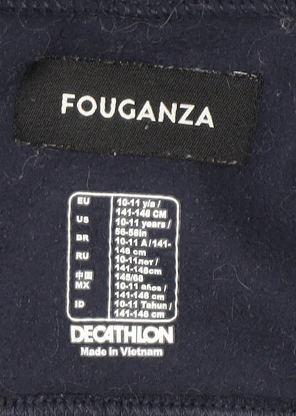 Girls UK Size 10-11 Years Fouganza Blue Full Zip Hoodie