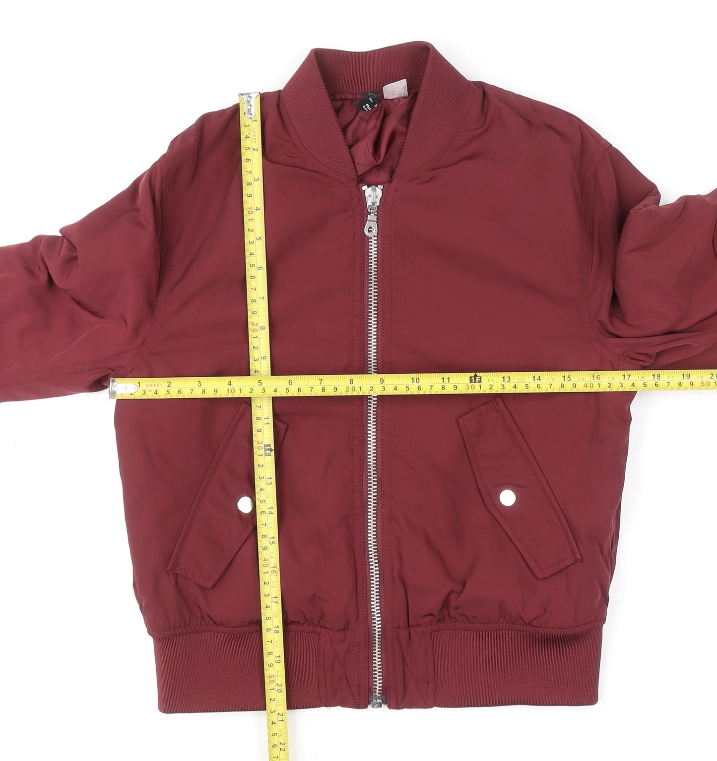 Womens UK Size 8 Divided Red Bomber Jacket
