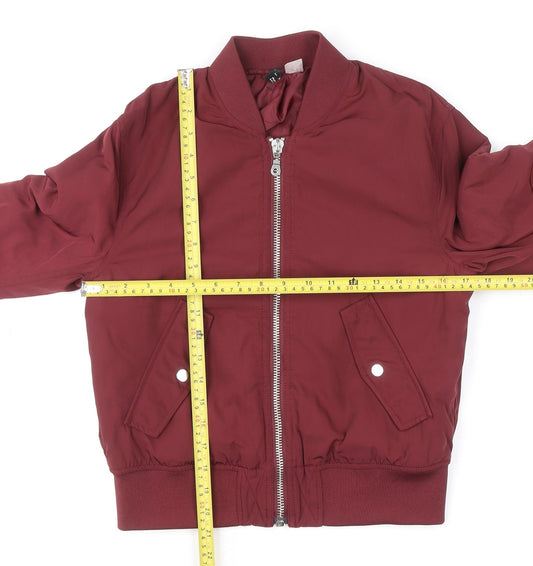 Womens UK Size 8 Divided Red Bomber Jacket