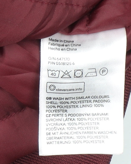 Womens UK Size 8 Divided Red Bomber Jacket