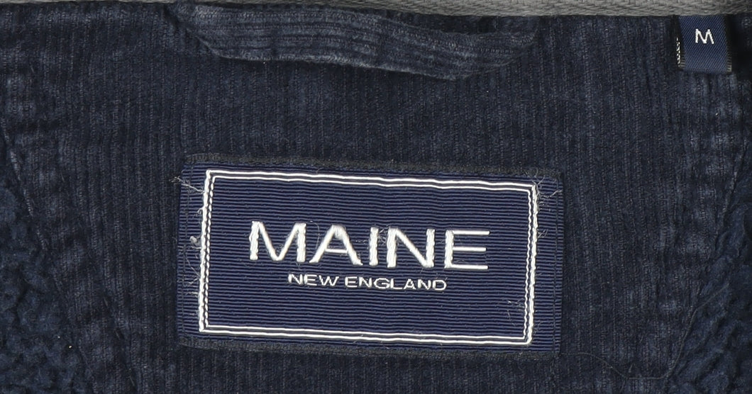 Mens UK Size M Maine New England Blue Full Zip Sweatshirt