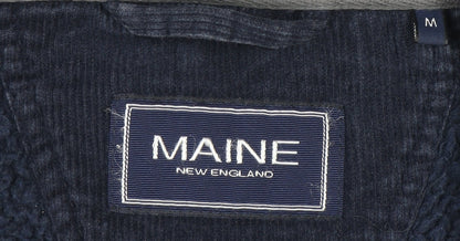 Mens UK Size M Maine New England Blue Full Zip Sweatshirt