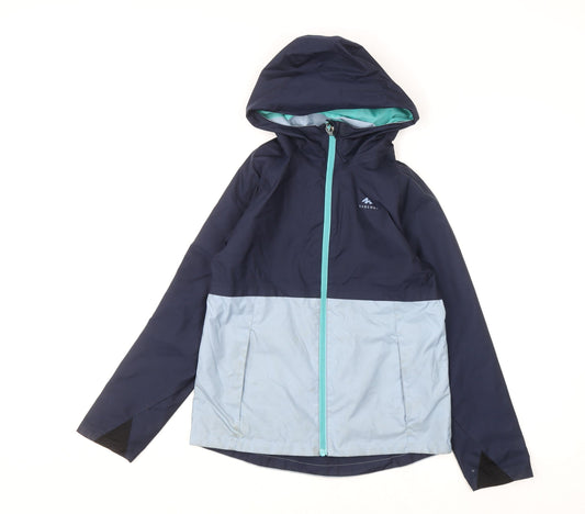 Boys UK Size 10-11 Years Quechua Blue Rain Coat