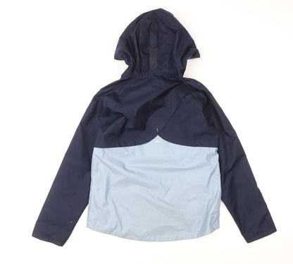 Boys UK Size 10-11 Years Quechua Blue Rain Coat